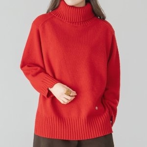 마담4060 엄마옷 모던베이직 볼륨터틀하이넥롱니트-QKN2511012