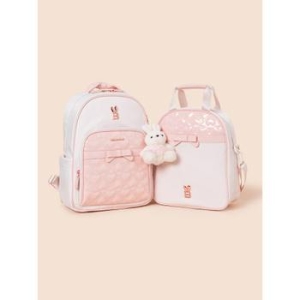 빈폴 KIDS 리본 퀼팅 여아 책가방 2SET 아이보리 BI61D4G070