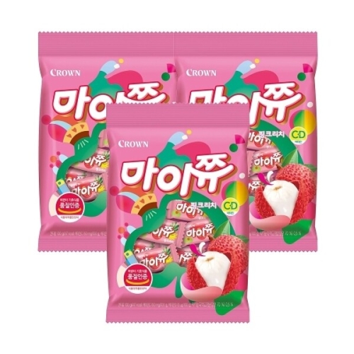 크라운제과  마이쮸 핑크리치 100g