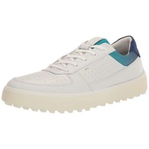 에코  남성용 Tray Hydromax 방수 골프화, 화이트/화이트/블루 깊이/캐리비안 122216
