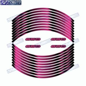 가와사키  Z650 오토바이 전면 및 후방카메라 17 인치 휠 허브 스티커 방수 반사 장식 림 로고 데칼 03 Z650-010