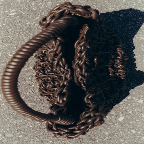 자라 스티치 꼬임 핸드백 초콜렛908310