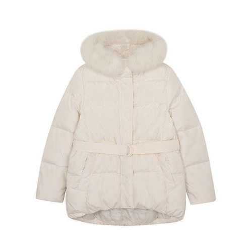 잠뱅이 여성 라쿤퍼 포인트 벨티드 오리털 혼합 점퍼 AM4WWW853-CR