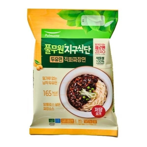 풀무원  두유면 직화짜장면 2인분 383g