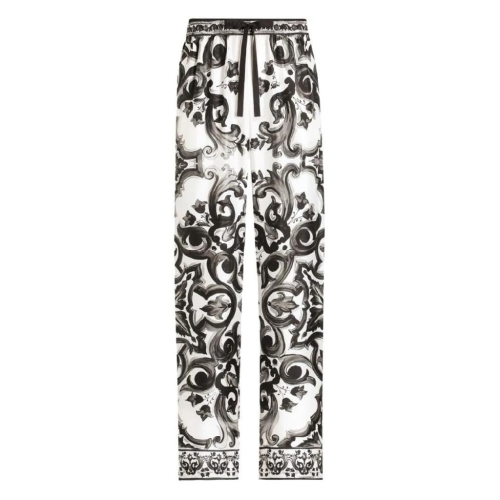 돌체앤가바나 Dolce Gabbana Majolica 프린트 트윌 조깅 팬츠 GVRMATHI1SV IN3TN T