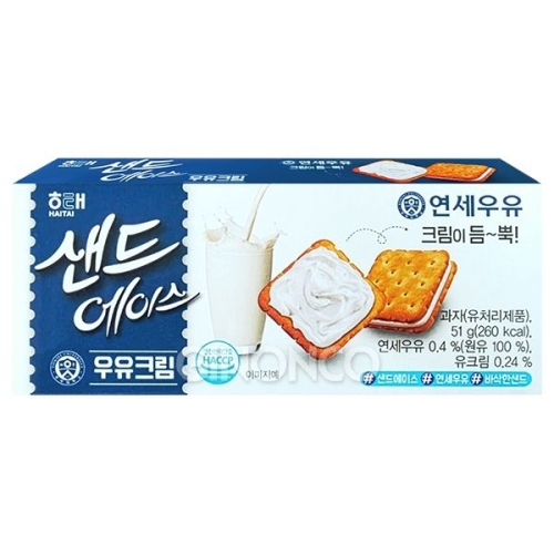 해태제과  샌드 에이스 우유크림 51g