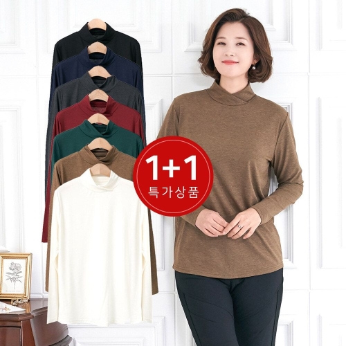 모슬린 엄마옷 1 1소프트기모반폴튤립티셔츠 516FGH2380 마담/중년여성/빅사이즈/50대/60대