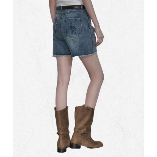 레더리 LEATHERY 백 포켓 데미지 데님 숏츠 LIGHT BLUE LRDN5204LBL 2519823