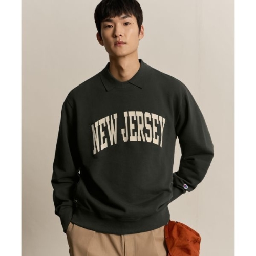 챔피온  국내 품 뉴저지 CVC 크루넥 스웨트셔츠 Charcoal Black 134999