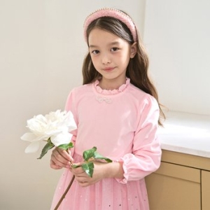 로엠걸즈 벨로아 샤 매칭 드레스 RGOW25W6P_7358