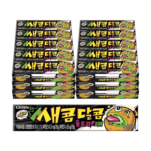 크라운제과  새콤달콤 울트라 키위 29g
