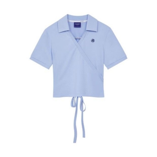 스마트 포트메인골프반팔티 NQC T3222PTS01SBL METAL LOGO WRAP COLLAR SHIRT SKY BLUE