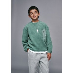 블루테일 AZI3TS02GN 그린 기모 티셔츠