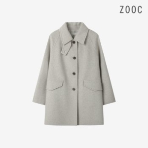 ZOOC 여성 버튼 카라 하프 코트 Z254MSG218