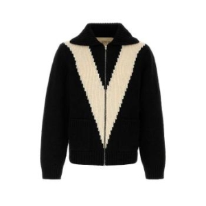 발렌티노 GARAVANI 블랙 울 카디건 8V3KE03HBAJ 9RA