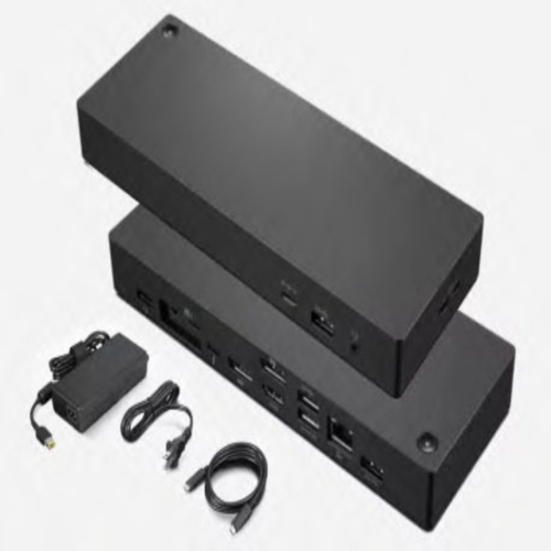 씽크패드 유니버설 썬더볼트 4 도킹 스테이션 40B00135 번개처럼 빠른 속도 최대 40Gbps 및 100W PD USB C