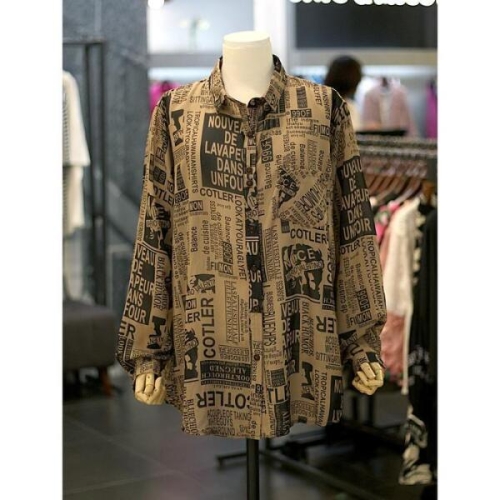 르니앤맥코이 세이브존03 영문 프린트 루즈핏 셔츠 블라우스 AGMM10BL504HJX