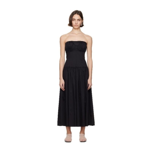 토브 Black Lauryn Midi Dress 252933F054000