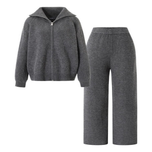 96NY 여성 투웨이 집업 니트 가디건 밴딩 팬츠 셋업 NP4OW009L0