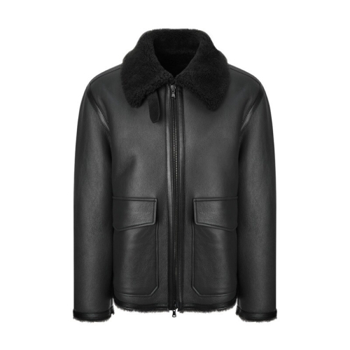 헤지스 남성 프리미엄 양가죽 무스탕_HZJU5D673BK