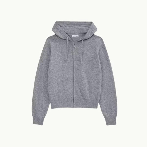 라코스테 브랜드관 여성 울 캐시미어 후드집업 스웨터 AF401E-55NCCA멜란지 그레이 1015448