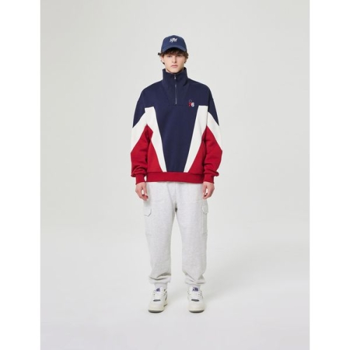 NBA PHI 76ers 컬러블록 반집업 맨투맨 N224TS116P