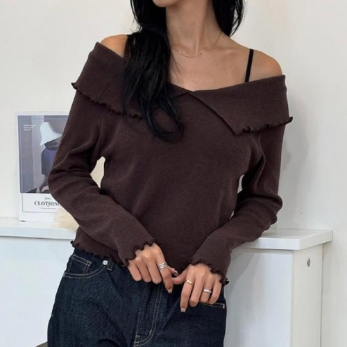 아이우먼 물결셔링오프티셔츠 YPV680M511 빅사이즈