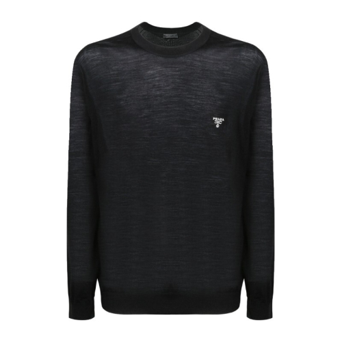 프라다 블랙 울 크루넥 스웨터 UMB264212S 1ZLEF0002