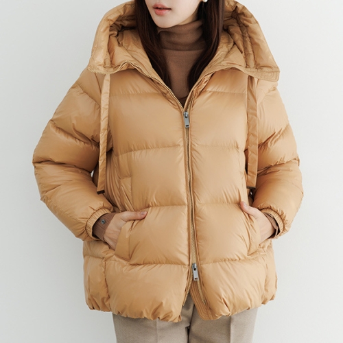 THE BLACK 하이넥후드덕다운패딩 OUE6066_YC