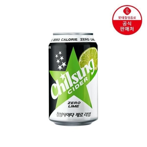 롯데칠성음료 칠성사이다 제로 라임 355ml
