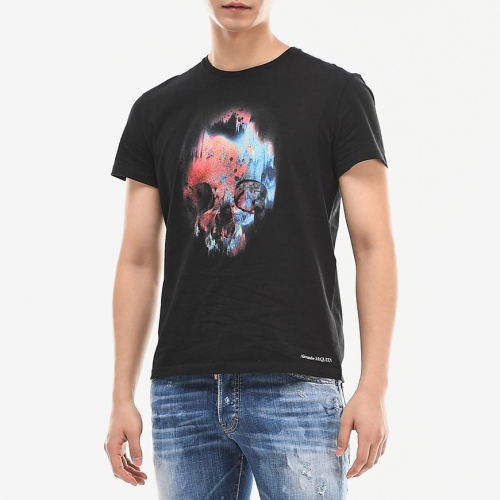 알렉산더맥퀸 스컬 프린트 반팔티셔츠 블랙 595650 QOZ60 0901