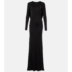 THE New Arrivals Ilkyaz Ozel Roisin 드레이프 오픈백 이브닝 가운 TP562373