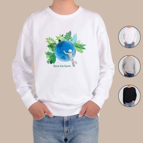 THE 기모맨투맨 환경보호 지구의 날 SAVE EARTH51 WFG2GJW