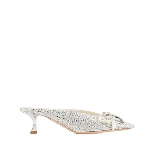 지미추 50mm Auria crystal bow mule AURIAMULE50BTN T