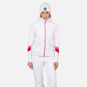 로시뇰 여성용 위스필 풀지퍼 후드 플리스 자켓 화이트 RLNWL1410000L