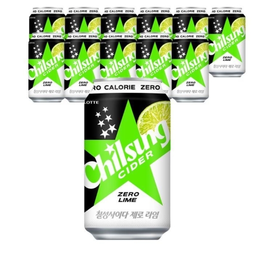 롯데칠성음료 칠성사이다 제로 라임 355ml