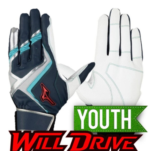미즈노 패플 야구 유소년 윌드라이브 배팅장갑 곤회 1EJEY56314ARNG D2511