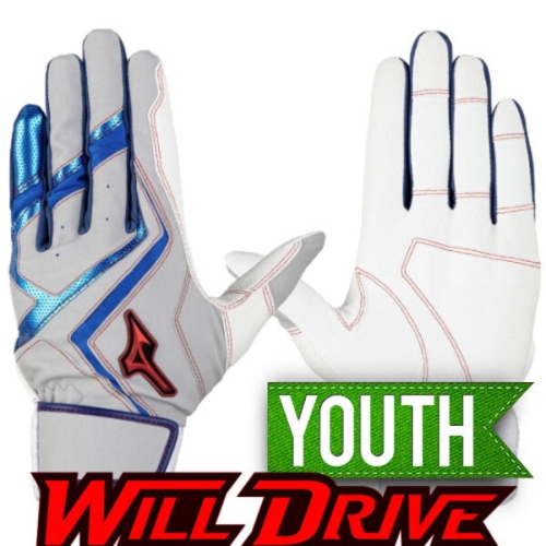 미즈노 패플 야구 유소년 윌드라이브 배팅장갑 회블 1EJEY56305ARGB D2511