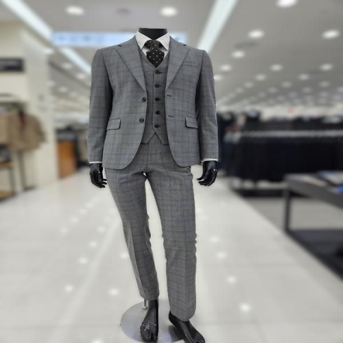 지이크파렌하이트 그레이멜란지 글렌 체크 정장세트 FJJ2338