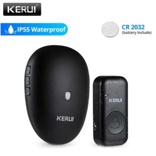 스마트  KERUI-M521 홈 초인종 무선 보안 인터폰 시스템 57 차임 100m 원격 제어 배터리 전원 도어 버튼 1개