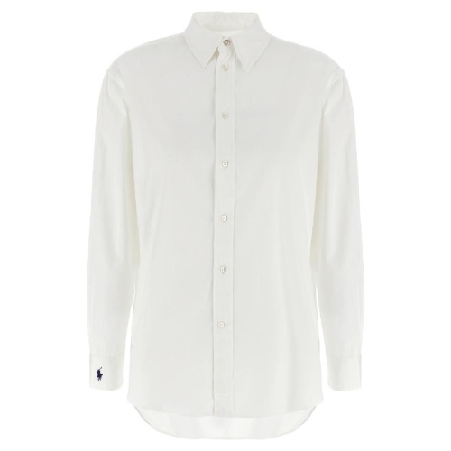 폴로 랄프 로렌 화이트 poplin 오버사이즈 셔츠 211968219001
