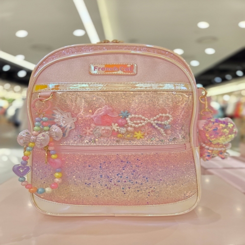 프렌치캣 5 여아 핑크투명포켓책가방 Q61DG2011