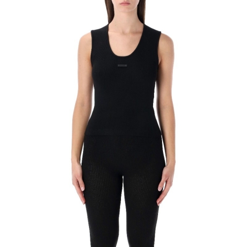 피어오브갓  에센셜 리브 니트 U넥 크롭 탱크 탑 192HO259241FW