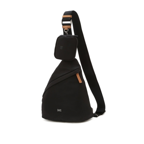 닥스 블랙 로고장식 나일론 슬링백_DBBA6E855BK