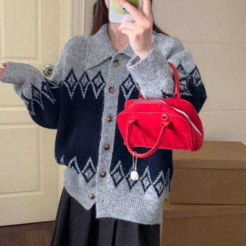 아이우먼 빈티지버튼와이가디건 YYV724M511 빅사이즈