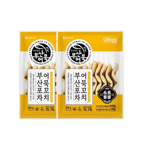 롯데푸드 쉐푸드 부산포차 어묵꼬치 334g