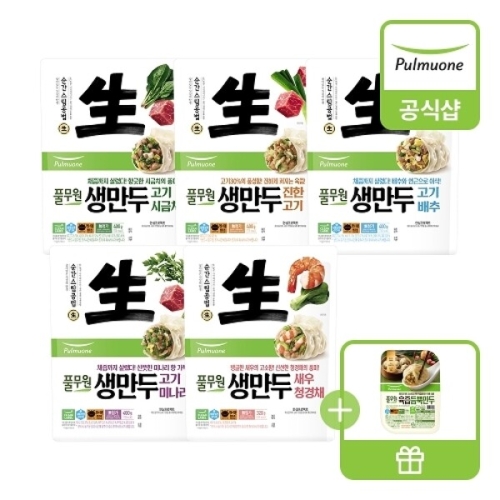 풀무원  생만두 5종 5개 + 육즙듬뿍만두 150g