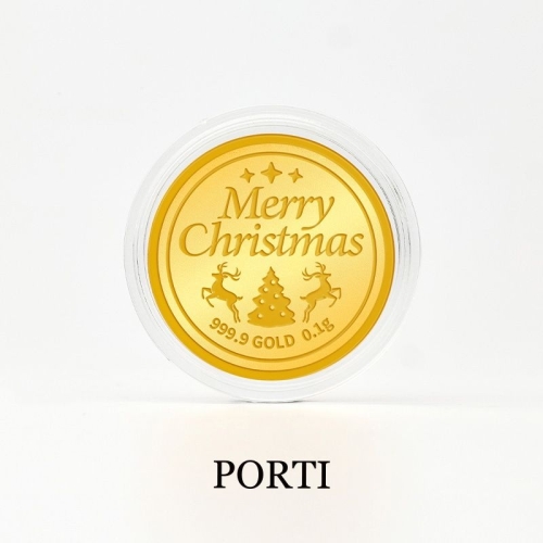 뽀르띠  크리스마스 코인 골드바 0.1g