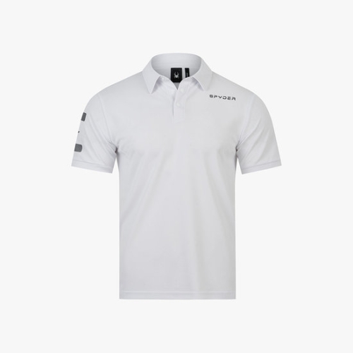 스파이더 남성 유로스포츠 에센셜 핏 피케 카라 티셔츠 SPJMCNTS221MWHT