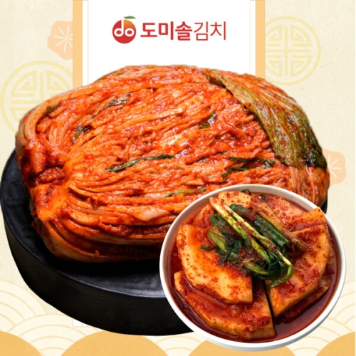 도미솔식품 절구통 보리 포기김치 8kg + 보리 갓 섞박지 2kg